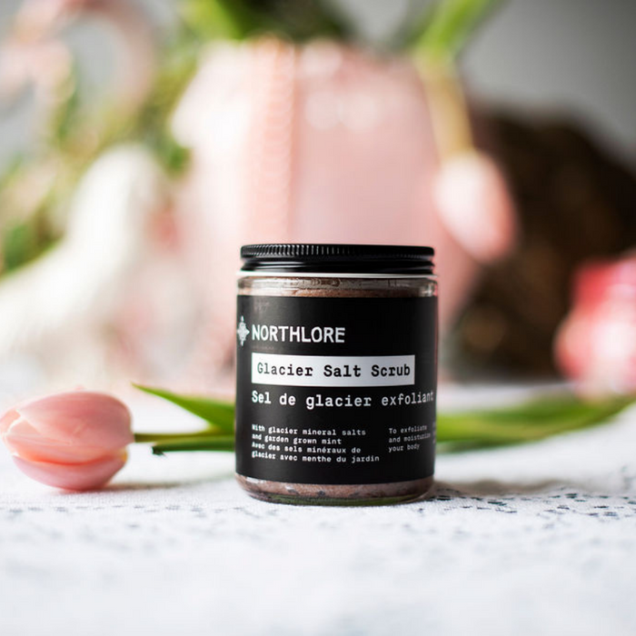 Northlore Botanical Bodycare - Glacier Salt Scrub in Wild Rose & Mint